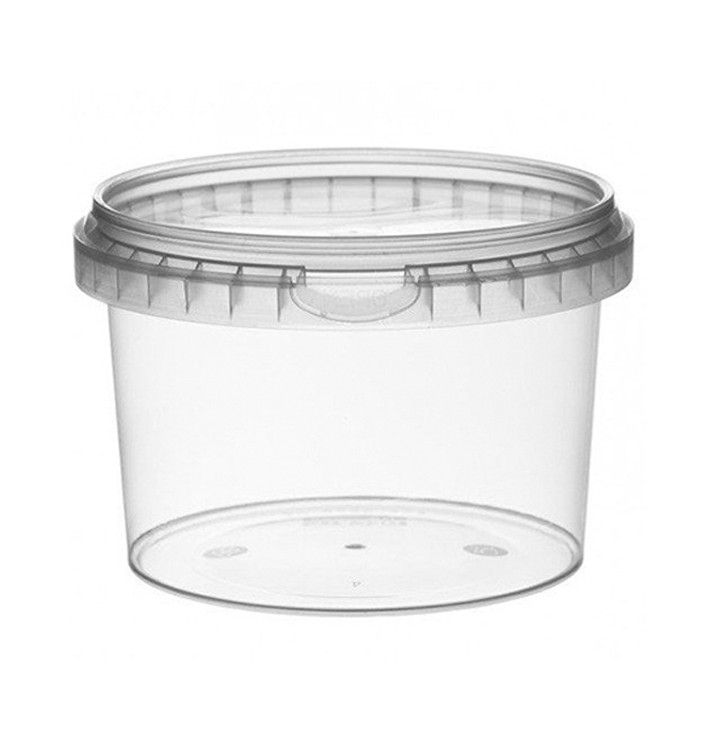 Plastic Deli Container with Plastic Lid PP Tamper-Evident 565 ml Ø11,8 (22 Units)