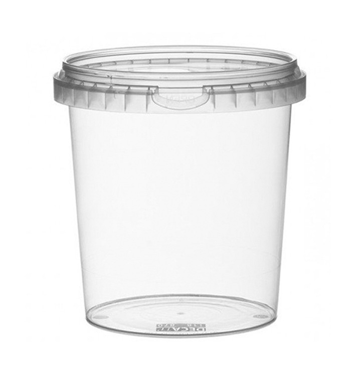 Plastic Deli Container with Plastic Lid PP Tamper-Evident 870 ml Ø11,8 (228 Units) Plastic Deli Container with Plastic Lid PP Tamper-Evident 870 ml Ø11,8 (228 Units)