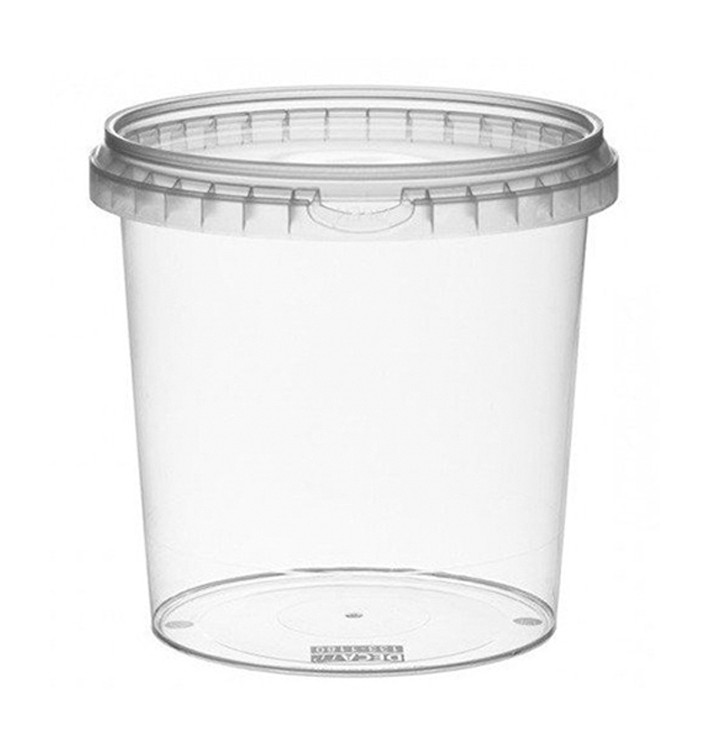 Plastic Deli Container with Plastic Lid PP Tamper-Evident 1180 ml Ø13,3 (18 Units) Plastic Deli Container with Plastic Lid PP Tamper-Evident 1180 ml Ø13,3 (18 Units)