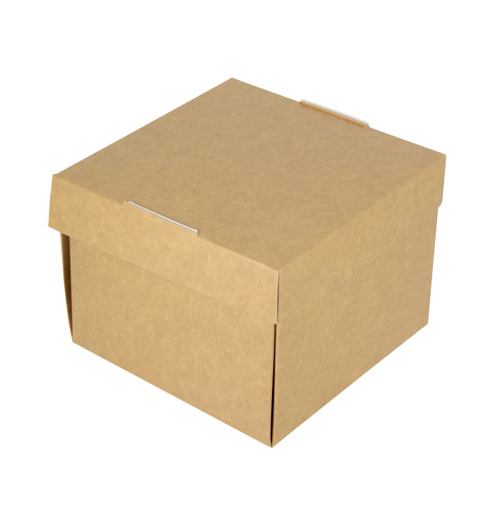 Gourmet Burger Box Kraft 13x13x10cm (25 Units)