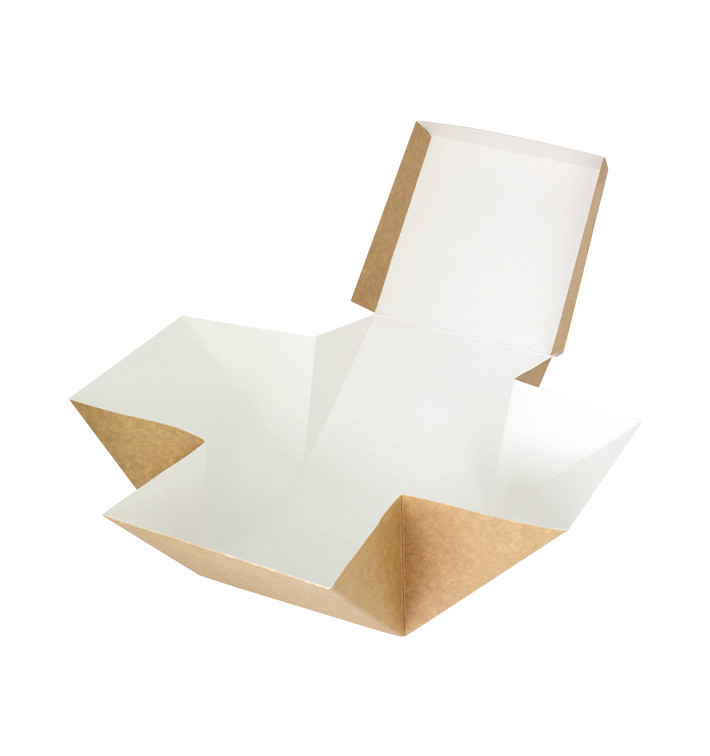 Gourmet Burger Box Kraft 13x13x13cm (25 Units) Gourmet Burger Box Kraft 13x13x13cm (25 Units)