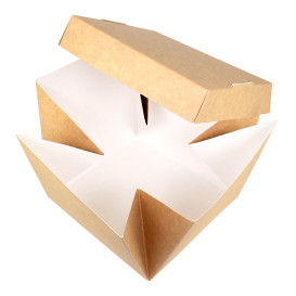 Gourmet Burger Box Kraft 13x13x13cm (25 Units)