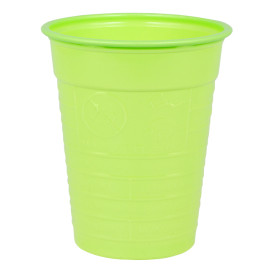 Plastic Cup PS Lime Green 200ml Ø7cm (50 Units) 