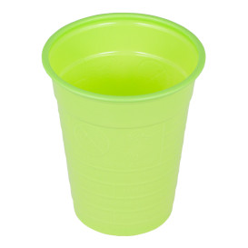 Plastic Cup PS Lime Green 200ml Ø7cm (50 Units) 