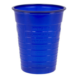 Plastic Cup PS Dark Blue 200ml Ø7cm (50 Units)