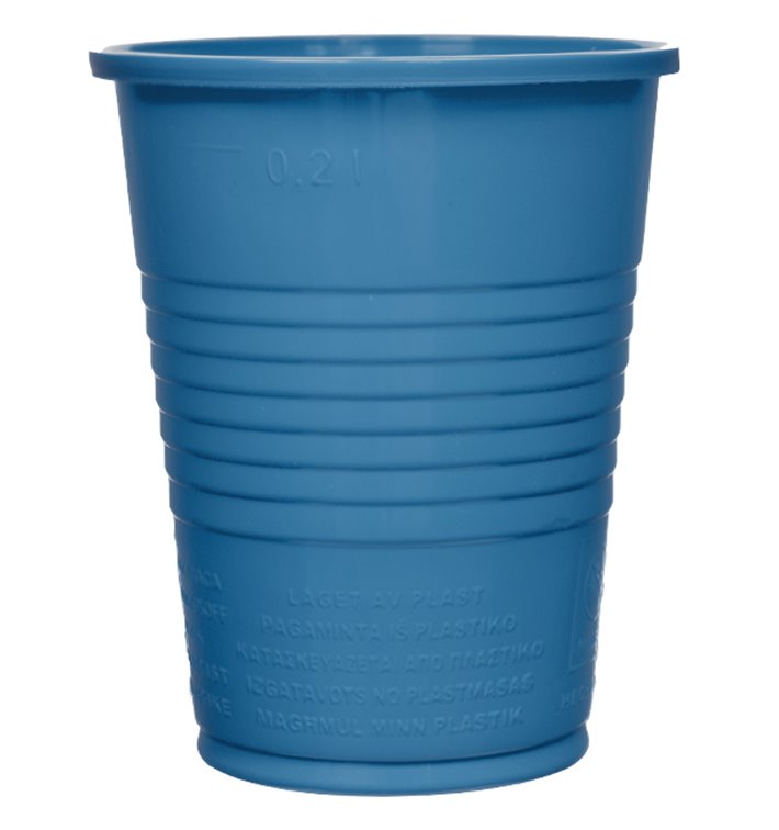 Plastic Cup PS Dark Blue 200ml Ø7cm (50 Units) 