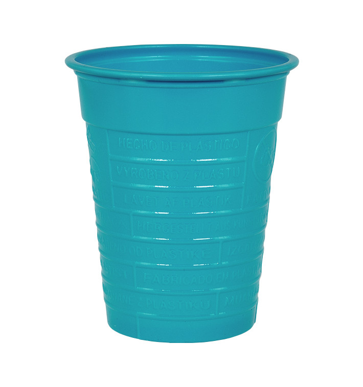 Plastic Cup PS Turquoise 200ml Ø7cm (1500 Units) Plastic Cup PS Turquoise 200ml Ø7cm (1500 Units)