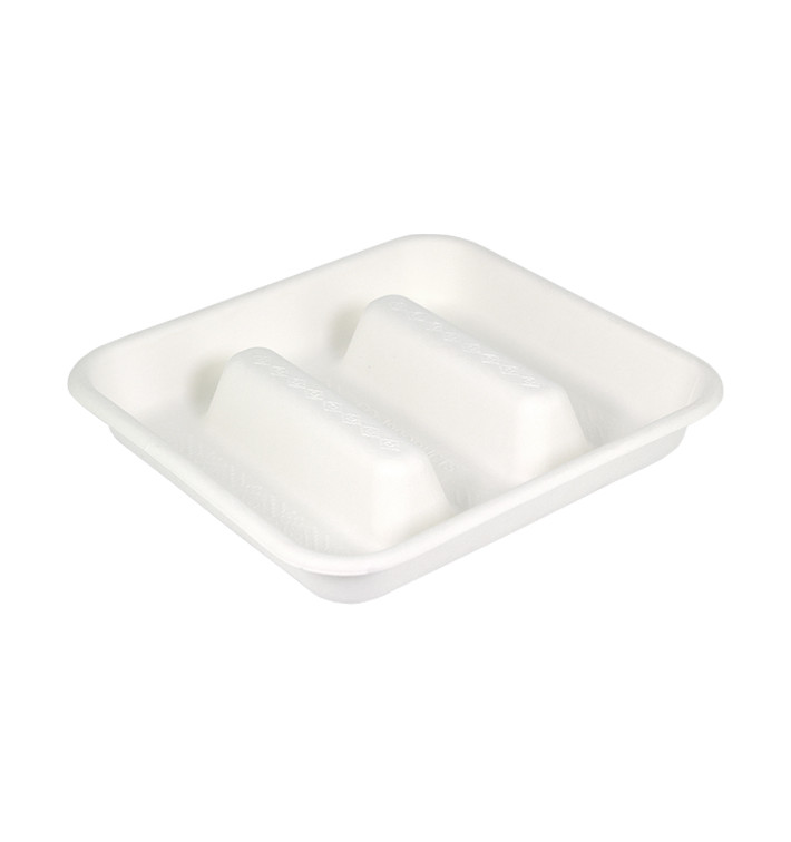 Sugarcane Taco Container White 18,5x18,5cm (300 Units) Sugarcane Taco Container White 18,5x18,5cm (300 Units)