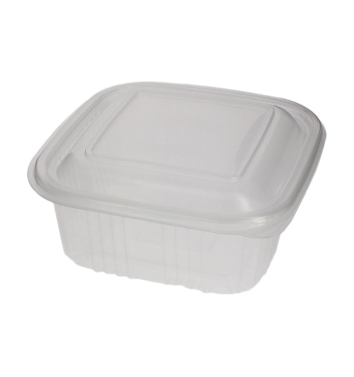 Plastic Hinged Deli Container Microwavable PP Square Shape 500ml (50 Units) Plastic Hinged Deli Container Microwavable PP Square Shape 500ml (50 Units)