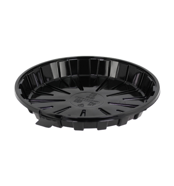 Cake Container APET Black Ø16cm (35 Units) Cake Container APET Black Ø16cm (35 Units)