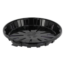 Cake Container APET Black Ø16cm (210 Units)