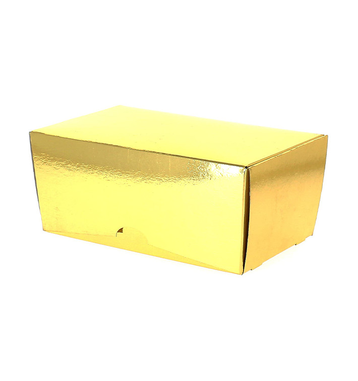 Paper Bakery Box Gold 19x11x8,5cm 1000g (500 Units) Paper Bakery Box Gold 19x11x8,5cm 1000g (500 Units)