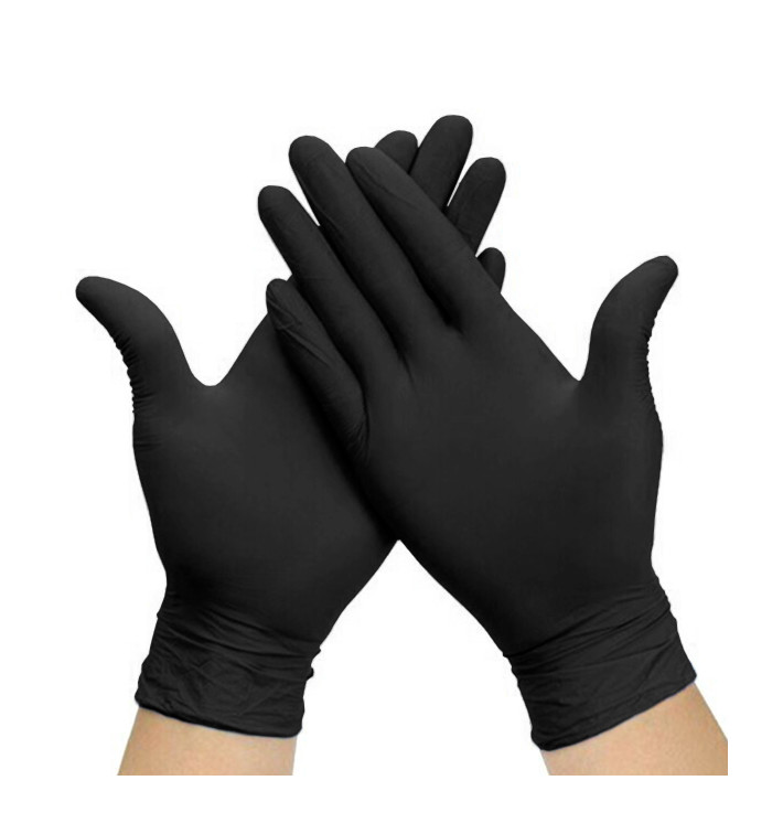 Nitrile Gloves Black Size M AQL 1.5 (100 Units) Nitrile Gloves Black Size M AQL 1.5 (100 Units)