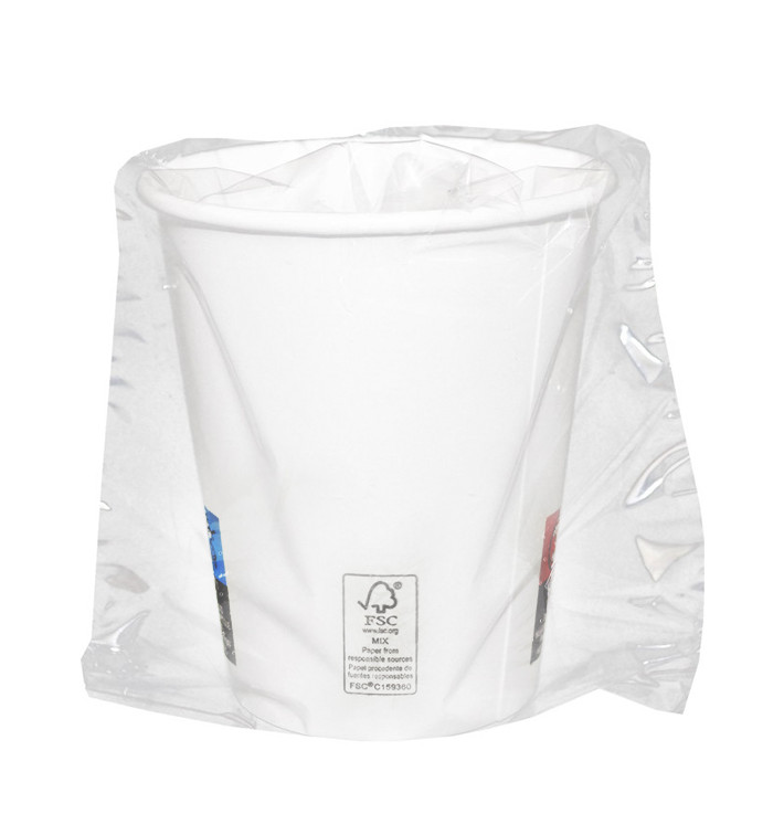 Wrapped Cardboard Cup 9 Oz/280ml White Ø8,1cm (30 Units) Wrapped Cardboard Cup 9 Oz/280ml White Ø8,1cm (30 Units)