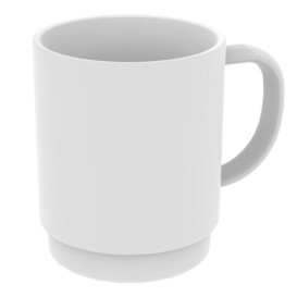 Reusable Plastic Cup SAN “Chocolate” White 310ml (1 Units)