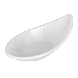 Tasting Plastic Bowl Durable SAN "Drop" White 18ml (108 Units)