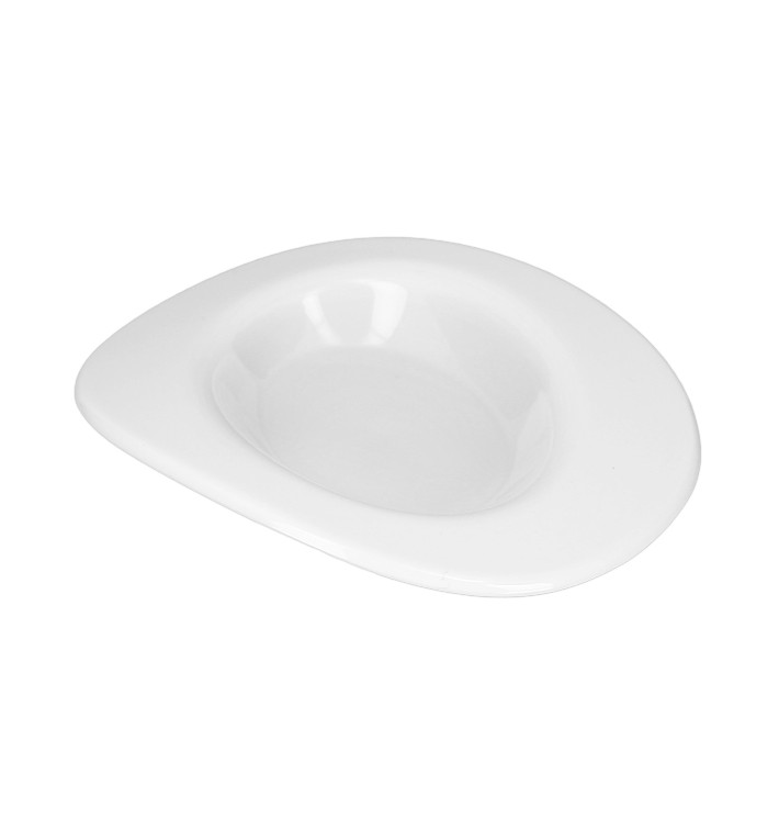 Tasting Plastic Plate Durable SAN "Ellipse" White 10ml (6 Units) Tasting Plastic Plate Durable SAN "Ellipse" White 10ml (6 Units)