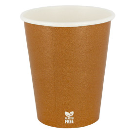 Plastic-Free Paper Cup 8 Oz/240ml "Caramel" Ø8cm (50 Units)
