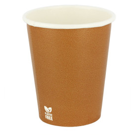 Plastic-Free Paper Cup 7 Oz/210ml "Caramel" Ø7cm (1.000 Units)