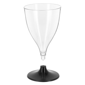 Reusable PS Cup Water/Wine Anthracite Foot 200ml 2P (48 Units)