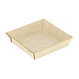 Wooden Mini Plate Square Shape 6x6x1,5cm (200 Units)