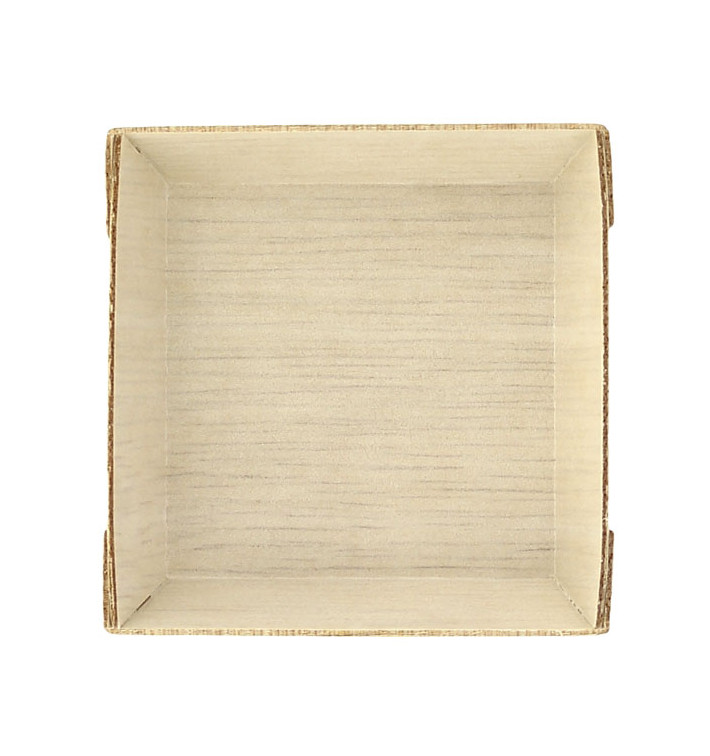 Wooden Mini Plate Square Shape 6x6x1,5cm (200 Units)