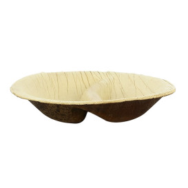 Palm Leaf Mini Plate Round Shape 2C 9x8cm (100 Units)