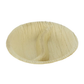 Palm Leaf Mini Plate Round Shape 2C 9x8cm (10 Units)