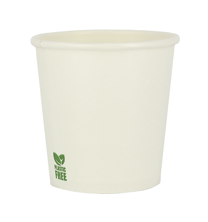 Plastic-Free Paper Cup 4Oz/120ml White Ø6,2cm (1.000 Units) Plastic-Free Paper Cup 4Oz/120ml White Ø6,2cm (1.000 Units)