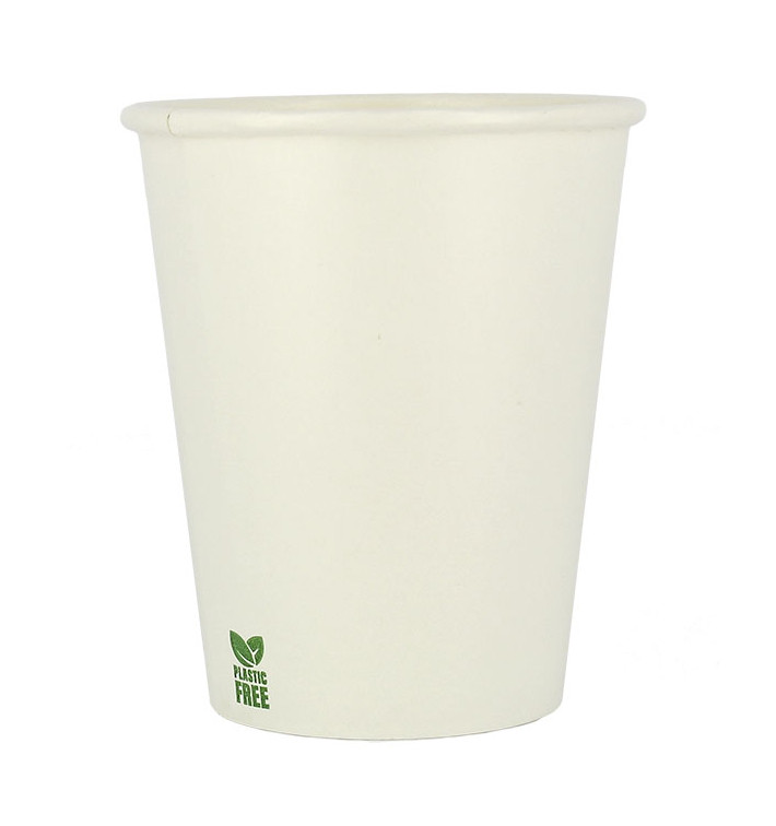 Plastic-Free Paper Cup 8 Oz/240ml White Ø8cm (50 Units) Plastic-Free Paper Cup 8 Oz/240ml White Ø8cm (50 Units)