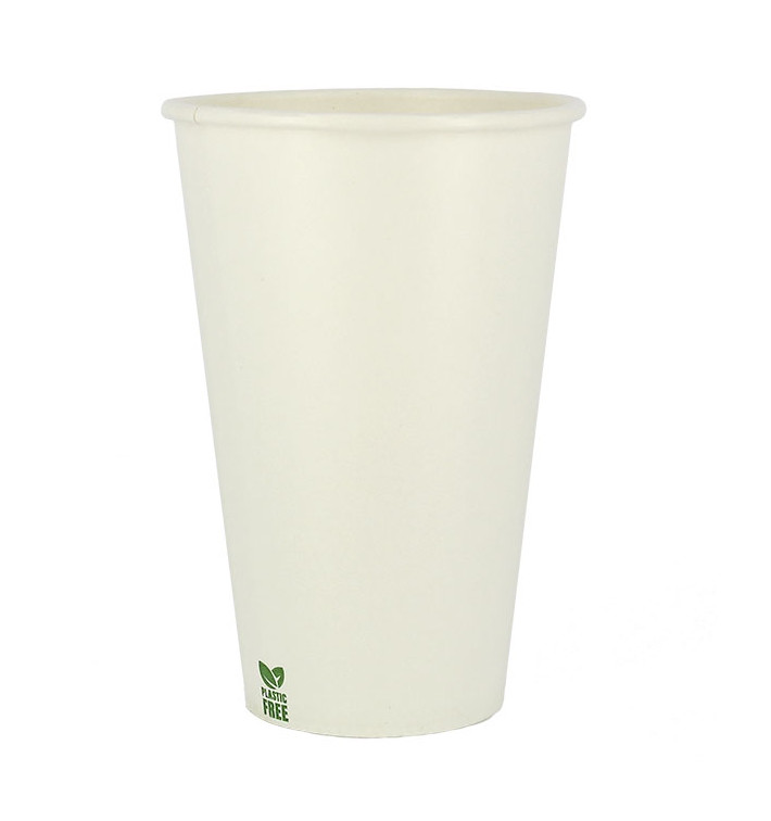 Plastic-Free Paper Cup 12 Oz/360ml White Ø8cm (50 Units) Plastic-Free Paper Cup 12 Oz/360ml White Ø8cm (50 Units)