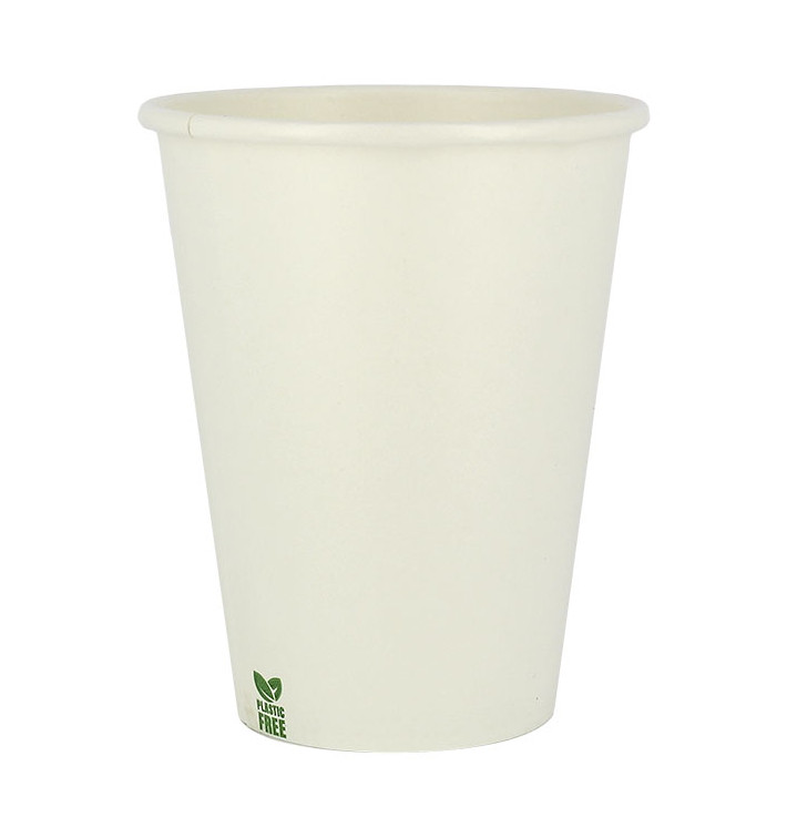 Plastic-Free Paper Cup 14 Oz/420ml White Ø9cm (50 Units) Plastic-Free Paper Cup 14 Oz/420ml White Ø9cm (50 Units)