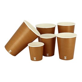 Plastic-Free Paper Cup 16 Oz/480ml "Caramel" Ø9cm (1.000 Units)