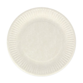 Paper Plate Biodegradable White 18 cm (100 Units)