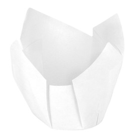 Cupcake Liner Tulip shape White Ø5x4,2/7,2cm (2160 Units)