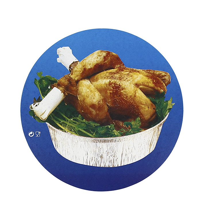 Paper Lid for Foil Pan Round Shape 935 and 1400ml (125 Units) Paper Lid for Foil Pan Round Shape 935 and 1400ml (125 Units)