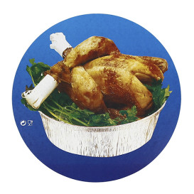 Paper Lid for Roast Chicken Round Shape 935 and 1400ml (500 Units)