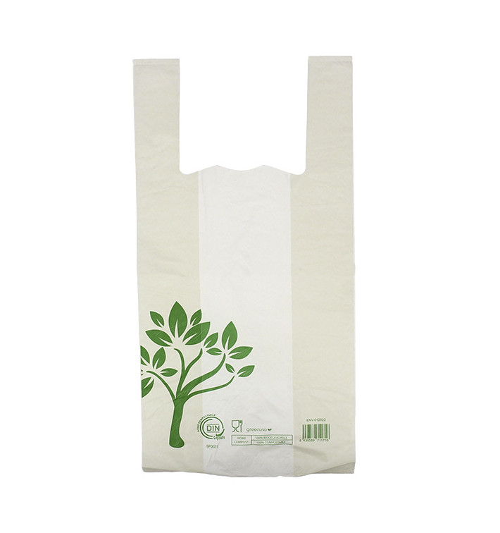 Plastic T-Shirt Bag Home Compost “Be Eco!” 35x45cm (100 Units) Plastic T-Shirt Bag Home Compost “Be Eco!” 35x45cm (100 Units)