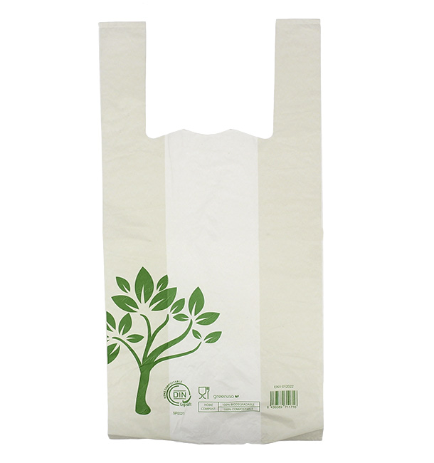 Plastic T-Shirt Bag Home Compost “Be Eco!” 35x45cm (1.000 Units)