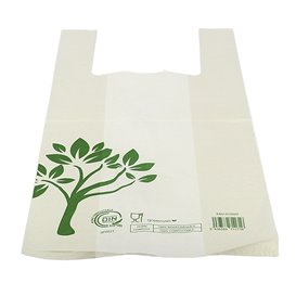 Plastic T-Shirt Bag Home Compost “Be Eco!” 35x45cm (1.000 Units)