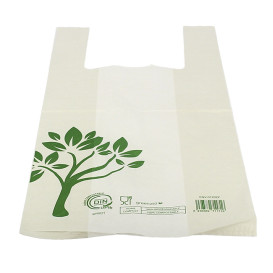 Plastic T-Shirt Bag Home Compost “Be Eco!” 35x45cm (1.000 Units)