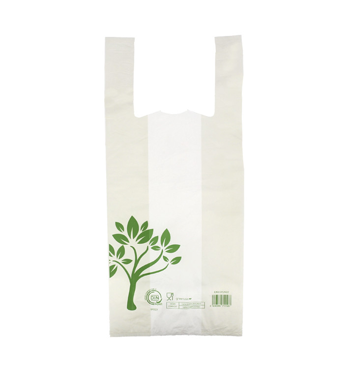Plastic T-Shirt Bag Home Compost “Be Eco!” 35x50cm (100 Units) Plastic T-Shirt Bag Home Compost “Be Eco!” 35x50cm (100 Units)