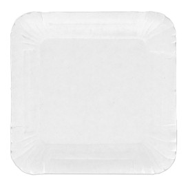 Paper Tray Square shape White 13x13cm (100 Units) 