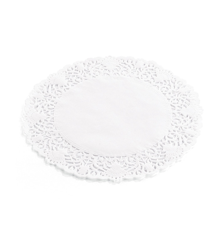 Paper Lace Doilie "Litos" White Ø12cm (250 Units) Paper Lace Doilie "Litos" White Ø12cm (250 Units)