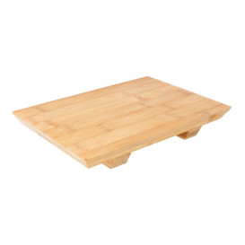 Bamboo Sushi Tray Natural 20,5x15x3cm (24 Units)