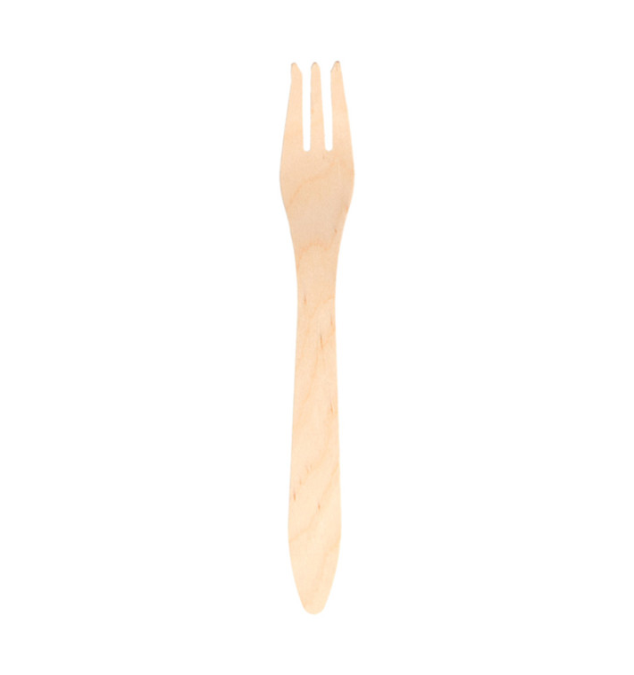 Wooden Fork Natural 18,3cm (100 Units) Wooden Fork Natural 18,3cm (100 Units)