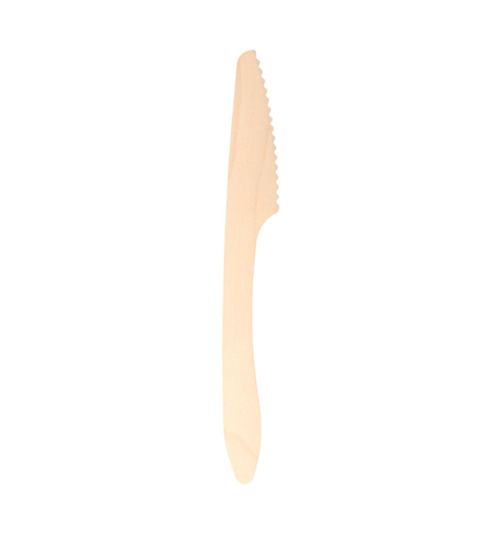Wooden Knife Natural 19,3cm (100 Units) Wooden Knife Natural 19,3cm (100 Units)