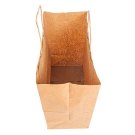 Paper Bag with Handles Kraft Brown 90g 32+16x31cm (50 Units)
