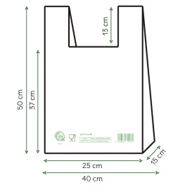 Plastic T-Shirt Bag Home Compost “Classic” 40x50cm (1.000 Units)