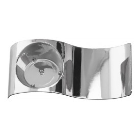 Tasting Plastic Plate PS "Ola" Silver 9,5x4,2cm (50 Units) 